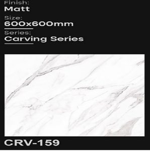 Azulejos de Porcelana Premium Mate con Textura de Imitación Piedra Antideslizantes de 600x600mm para Pisos - Product Image 3