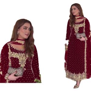 Nouvelle collection de salwar kameez de mariage, vêtements ethniques pour femmes, salwar kameez pour occasions spéciales, vente à l'exportation - Product Image 2