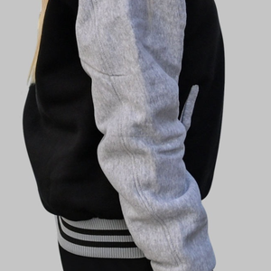 Chaqueta de béisbol con zócalo bordado con letras de elemento de llama Vintage de lana de algodón, chaqueta universitaria informal para parejas para hombres y mujeres - Product Image 4