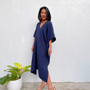 Robe Kaftan en Coton Double Gaze, Style Bohème, Coupe Décontractée, Robe d'Été, Cache-Maillot de Plage, Tenue de Vacances, Coupe Ample à Prix Abordable - Product Image 1