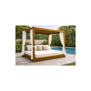 ARTERRA - Juego de Tumbonas de Teca Modernas de Primera Calidad para Exteriores, Acolchadas, de Lujo, Resistentes al Agua y a la Intemperie, para Playa, Hotel, Villa, Patio - Product Image 4