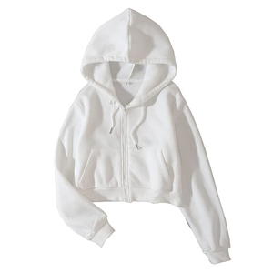 stylish warm casual <b>layered</b> women crop <b>top</b> hoodies designed for daily comfort and style appeal breathable women crop <b>top</b> hoodies - Product Image 3