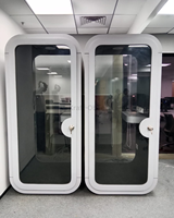 Cabine de bureau insonorisée acoustique moderne de qualité supérieure pour un seul poste, idéale pour les espaces de travail privés et les appels téléphoniques – En promotion