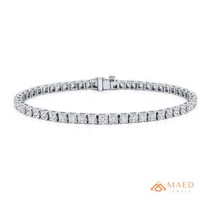 Pulsera de tenis de moissanita de corte brillante de plata de ley 925 para mujer, joyería de compromiso, regalo, oro rosa/oro/plata - Product Image 1