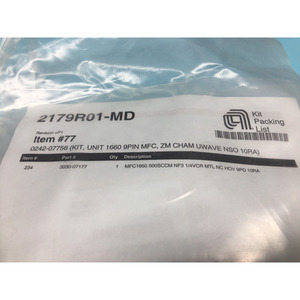 AMAT 3030-07177 KIT, UNIT <b>1660</b> 9PIN MFC, ZM CHAM - Trusted Global Legacy Semiconductor Equipment and Parts at - Product Image 3