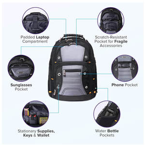 Mochila de Mezclilla Personalizada de Fábrica, Estilo Clásico, con Cierre, Bolsillos, Impermeable, Calidad Premium - Product Image 2