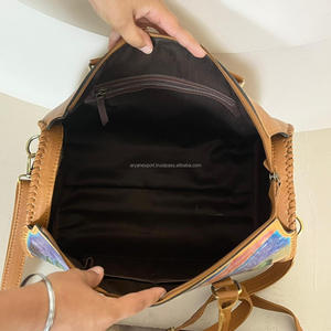 Nouvel ensemble de sacs de voyage de luxe 3 pièces en cuir véritable repoussé, design 2026, avec fermeture éclair, pour la nuit et les voyages - Product Image 6