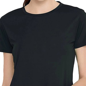 T-shirt décontracté pour femme, 100 % coton, col rond, manches courtes, imprimé de haute qualité, couleur personnalisée, logo personnalisé, respirant, best-seller - Product Image 6