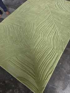 Contemporary Solid Color Wool Rug Designer Handmade Hand Tufted Non-Slip pure light green Modern Area Rug for Home Picnic - Product Image 4