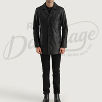 Blazer en cuir véritable noir de qualité supérieure pour homme, coupe ajustée, classique, boutonné, décontracté, pour le travail, l'hiver, veste de voiture