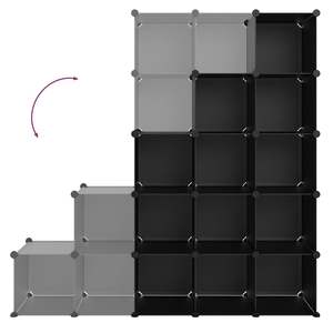 Organizador de Almacenamiento de Plástico PP Negro, Cubo de Almacenamiento de 61.0 x 12.6 x 60.4 Pulgadas - Product Image 6