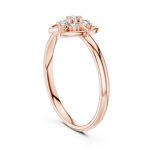 Anillo de oro amarillo macizo de 14k para mujer, diseño minimalista con piedras cultivadas en laboratorio de corte brillante redondo, para uso diario, banda apilable. - Product Image 6
