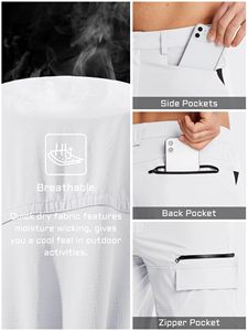 Men's Relaxed Fit Breathable Cargo <b>Shorts</b> with Canvas Fabric Elastic Waist Mid Rise Applique Decorations - Product Image 5