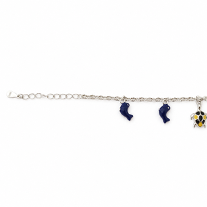 Breloque Dauphin et Tortue en Argent Sterling 925 Émaillé Coloré, Bijou Tendance Poli Miroir pour Filles et Enfants, Usage Quotidien - Product Image 4