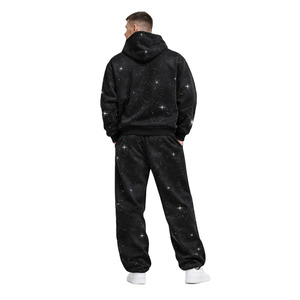 Survêtement Jogger Homme Premium avec Strass, Impression Personnalisée, Coupe Oversize, Style Streetwear Tendance, Pull d'Hiver, Vente en Gros - Product Image 2