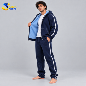 <b>Top</b> Selling Men Double <b>Layer</b> Tracksuit Made with Durable Fabric Offers Comfortable Fit Warm Feel Men Double <b>Layer</b> Tracksuit Set - Product Image 4