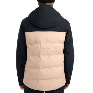 Veste de ski à capuche pour homme, bicolore, imperméable, isolation synthétique, fermeture éclair, vêtements d'hiver pour l'extérieur - Product Image 4