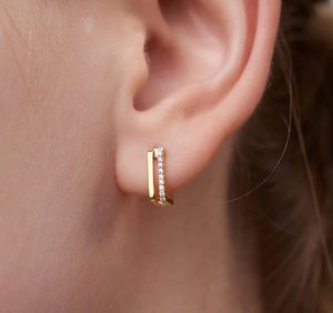 Boucles d'oreilles classiques vintage en or 14 carats avec diamants de laboratoire certifiés IGI pour femmes, légères, pour tous les jours, bijoux de luxe pour anniversaire - Product Image 6