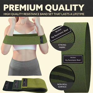 Bandes de résistance personnalisables pour l'exercice, en tissu de coton, pour le fitness et le renforcement des fessiers, type Hip Circle Band - Product Image 2