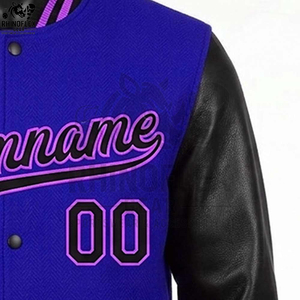 Blouson universitaire vintage personnalisable en cuir pour homme avec broderie en chenille de laine, manches vierges à lettres de baseball, blouson d'hiver style Letterman - Product Image 5