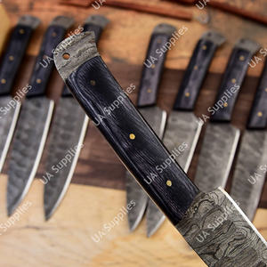 Couteaux de cuisine professionnels en acier Damas à lame pleine, couteau à steak et à éplucher pour barbecue, lame de 4,5 pouces, faits à la main, ambidextres, finition brossée - Product Image 2