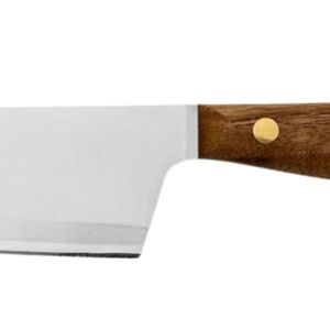 Couteaux de boucher professionnels à manche en bois brun avec lame courbée large argentée et triple rivet pour la découpe de viande et la cuisine - Product Image 4