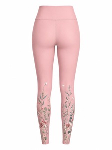 Customized Sublimated Women <b>Leggings</b> Mid Waist Standard <b>Thickness</b> Comfortable Anti-Bacterial Breathable Quick Dry <b>Leggings</b> - Product Image 5