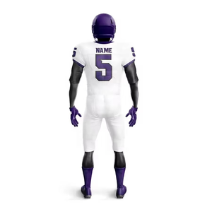 Uniforme de Fútbol Americano Personalizado para Hombre, Ligero, Transpirable, de Manga Corta, Talla Grande, Alta Calidad, Nuevo Estilo, Color Liso, 100% - Product Image 5