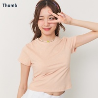 Crop top personnalisé pour femmes, t-shirt côtelé en coton doux, coupe ajustée, marque privée, vente en gros, fabricant OEM, Thaïlande