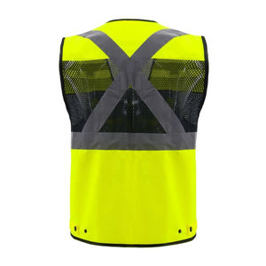 Veste en maille réfléchissante respirante pour homme, 100% polyester, haute visibilité, gilet de sécurité imperméable avec caractéristiques de gilet réfléchissant - Product Image 3
