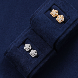 ต่างหูเพชรโมอิสซาไนต์รูปดอกไม้ เงินแท้ 925 ดีไซน์แบบกลุ่ม สีทอง หรูหรา ประกายระยิบระยับ สำหรับผู้หญิง ของขวัญ - Product Image 5