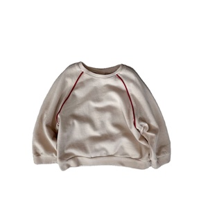 <span class=keywords><strong>Sweat</strong></span>-shirts unisexes pour bébés, manches longues raglan, ligne <span class=keywords><strong>rouge</strong></span>, printemps-automne, hauts, col rond, décontractés, amples, 100% coton - Product Image 1