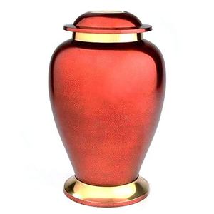 Urne de cendres de souvenir en laiton métallique de conception traditionnelle Conteneur de cendres humaines de qualité superfine Urnes de cendres mémorables à vendre - Product Image 5