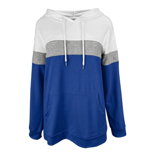 Sweat-shirt à capuche pour femme, à blocs de couleur, à manches longues, surdimensionné, avec poches, vêtements décontractés d'automne - Product Image 4