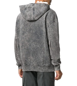 Basics Sweat à capuche en coton de haute qualité, délavé à l'acide, style streetwear, lavage personnalisé, sweat à capuche délavé à la pierre pour hommes - Product Image 2