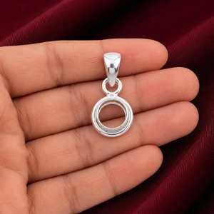 925 Sterling Silver Pendant Bail Connector 8mm Round Screw Clasp Bail Finding DIY Handmade Jewelry Making Semi Mount Supplies - Product Image 5