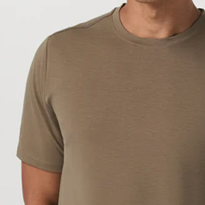 T-shirt pour homme en coton premium de qualité supérieure, coupe ample, col rond, style streetwear, couleur unie, haute qualité - Product Image 3