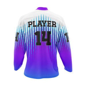 Maillots de hockey sur glace personnalisés imprimés par sublimation, 100% polyester respirant, pour adultes, unisexes, uniformes professionnels d'équipe de hockey sur glace - Product Image 5