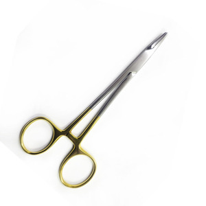 ที่จับเข็ม TC Webster ขนาด 13 ซม. แบบโค้ง ห่วงทองเรียบ สำหรับเย็บแผลผ่าตัด ทำจากสแตนเลสสตีล ใช้ในงานทันตกรรมและศัลยกรรม - Product Image 5