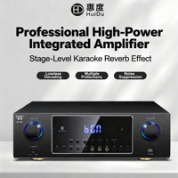 Amplificateur Home Cinéma Professionnel GF-402 2x80W 8Ω Bluetooth USB SD Mixeur PA Musique d'Ambiance KTV Amplificador De Sonido
