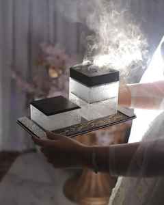 Juego de Regalo de Lujo para Quemador de Bakhoor, Bandeja para Quemador de Incienso Árabe Oud, Decoración de Fragancia para el Hogar Islámico, Juego de Regalo para Ramadán y Eid - Product Image 1