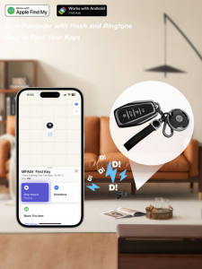 Localizador de Llaves con Rastreador Integrado, <span class=keywords><strong>Linterna</strong></span> y Anillo Luminoso, Batería Recargable USB C, Flashfinder - Product Image 3