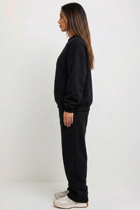 Conjunto de Chándal Holgado con Cremallera para Mujer / Sudadera de Invierno con Hombros Caídos y Pantalones Anchos para Mujer, Suéter de Cuello Redondo para Mujer - Product Image 3