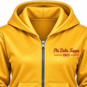 Sudadera con Capucha para Mujer PDK, con Cierre, Detalle de Escudo con Letras Griegas, Corte Holgado, Manga Larga, Informal, Prenda Exterior con Capucha, Moda Premium para el Día a Día - Product Image 5