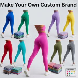 Leggings de Yoga de Alta Calidad, Sólidos, de Spandex/Nylon, Sin Costuras, Cintura Elástica, Efecto Push-Up, Ecológicos, Elásticos en Cuatro Direcciones, de Secado Rápido - Product Image 2