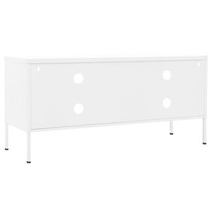 Supporto TV in acciaio bianco 41.3 \ "x13.8 \" x19.7 \ "dimensioni elegante Design moderno - Product Image 5
