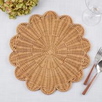 Vente en gros de sets de table en rotin tissé, naturels, ronds, faits à la main, décoration de table rustique, fabricant respectueux de l'environnement