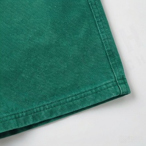 กางเกงยีนส์ขาสั้นผู้ชายแบบฟอกกรด แต่งผ้าปะติด ตะเข็บสีสดใส ทรงหลวม ขากว้าง สไตล์วินเทจ ลำลอง แฟชั่น - Product Image 6