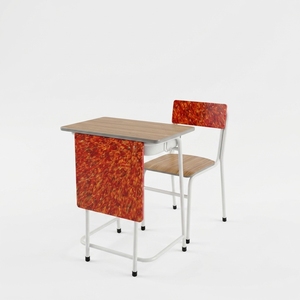 Conjunto de Escritorio y Silla Escolar Moderno y Minimalista con Plástico HDPE Resistente para Uso en el Aula - Product Image 2