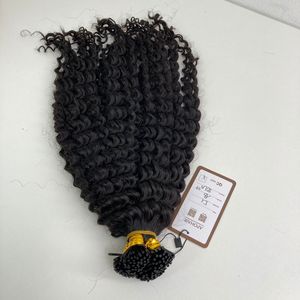 Extensions de cheveux vietnamiens naturels noirs de qualité supérieure, 20 pouces, luxe A+++ Remy, pointes plates pré-collées, style bouclé lâche, qualité supérieure - Product Image 1